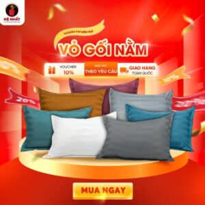Vỏ gối nằm khách sạn cao cấp vải cotton T200 mềm mại thấm hút tốt dễ giặt nhanh khô không xù lông